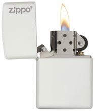 Load image into Gallery viewer, Classic White Matte Zippo Logo