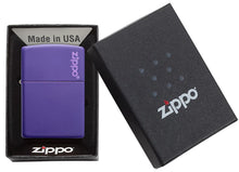 Load image into Gallery viewer, Classic Purple Matte Zippo Logo