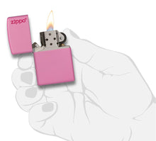 Load image into Gallery viewer, Classic Pink Matte Zippo Logo