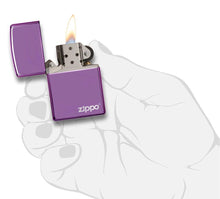 Load image into Gallery viewer, Classic High Polish Purple Zippo Logo