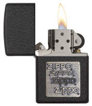 Load image into Gallery viewer, Black Crackle Gold Zippo Logo
