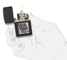 Load image into Gallery viewer, Black Crackle Silver Zippo Logo