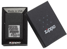 Load image into Gallery viewer, Black Crackle Silver Zippo Logo