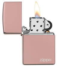 Load image into Gallery viewer, Classic High Polish Rose Gold Zippo Logo