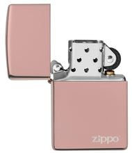 Load image into Gallery viewer, Classic High Polish Rose Gold Zippo Logo