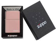 Load image into Gallery viewer, Classic High Polish Rose Gold Zippo Logo