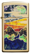 Load image into Gallery viewer, Slim® High Polish Brass Howling Wolf