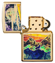 Load image into Gallery viewer, High Polish Brass Howling Wolf