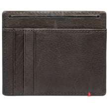 Load image into Gallery viewer, Mocha Leather Wallet- Bass Metal Plate Design
