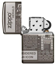 Load image into Gallery viewer, Zippo Newsprint Design
