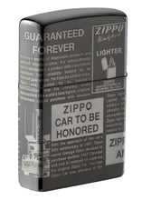 Load image into Gallery viewer, Zippo Newsprint Design
