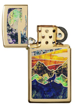 Load image into Gallery viewer, Slim® High Polish Brass Howling Wolf

