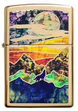 Load image into Gallery viewer, High Polish Brass Howling Wolf
