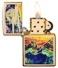 Load image into Gallery viewer, High Polish Brass Howling Wolf

